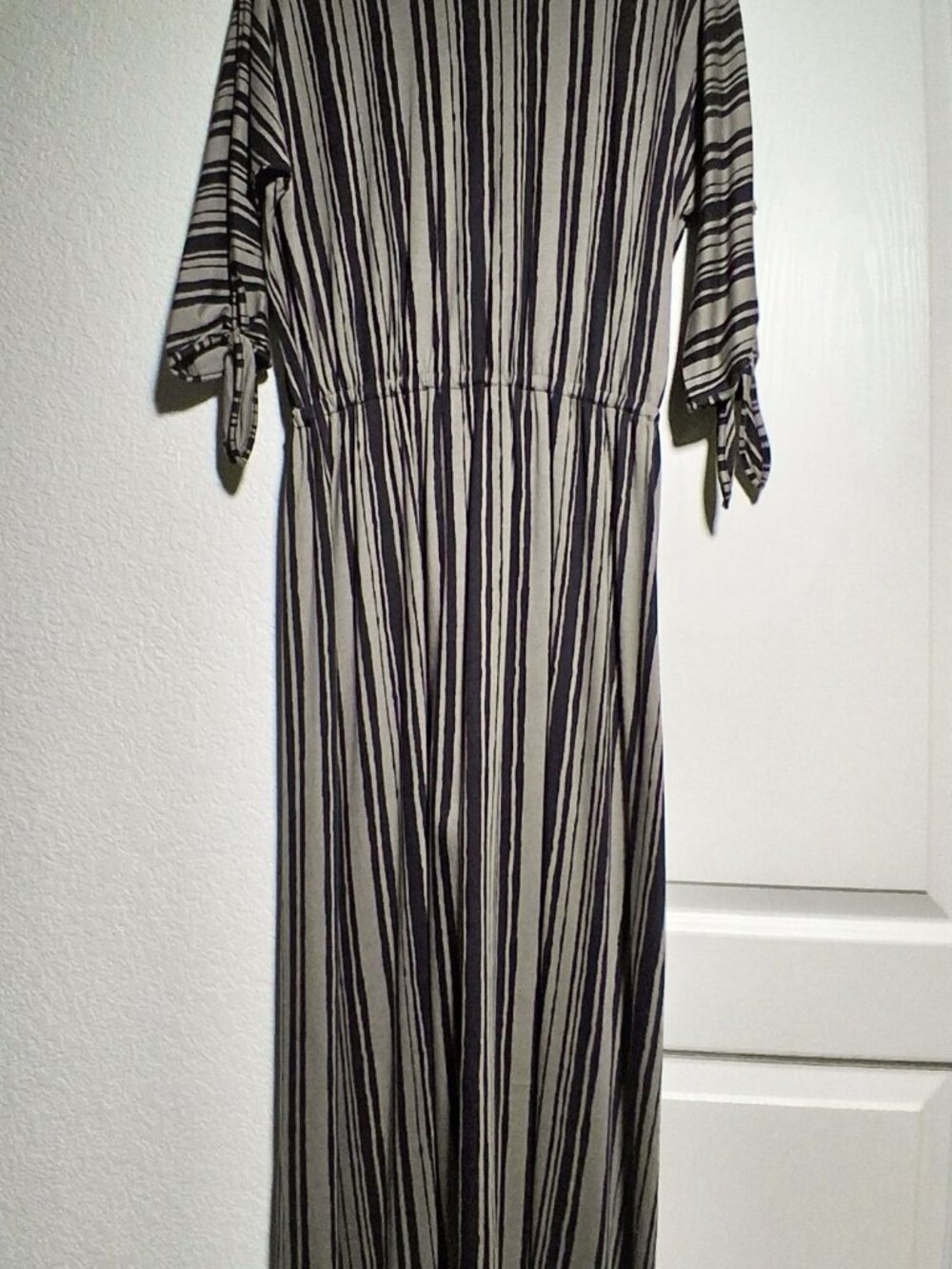 Garnet Hill Striped Knit Midi Dress in size S